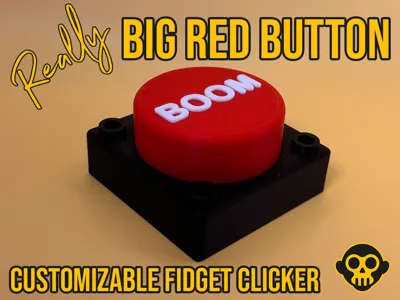 REALLY Big Red Button Fidget Clicker