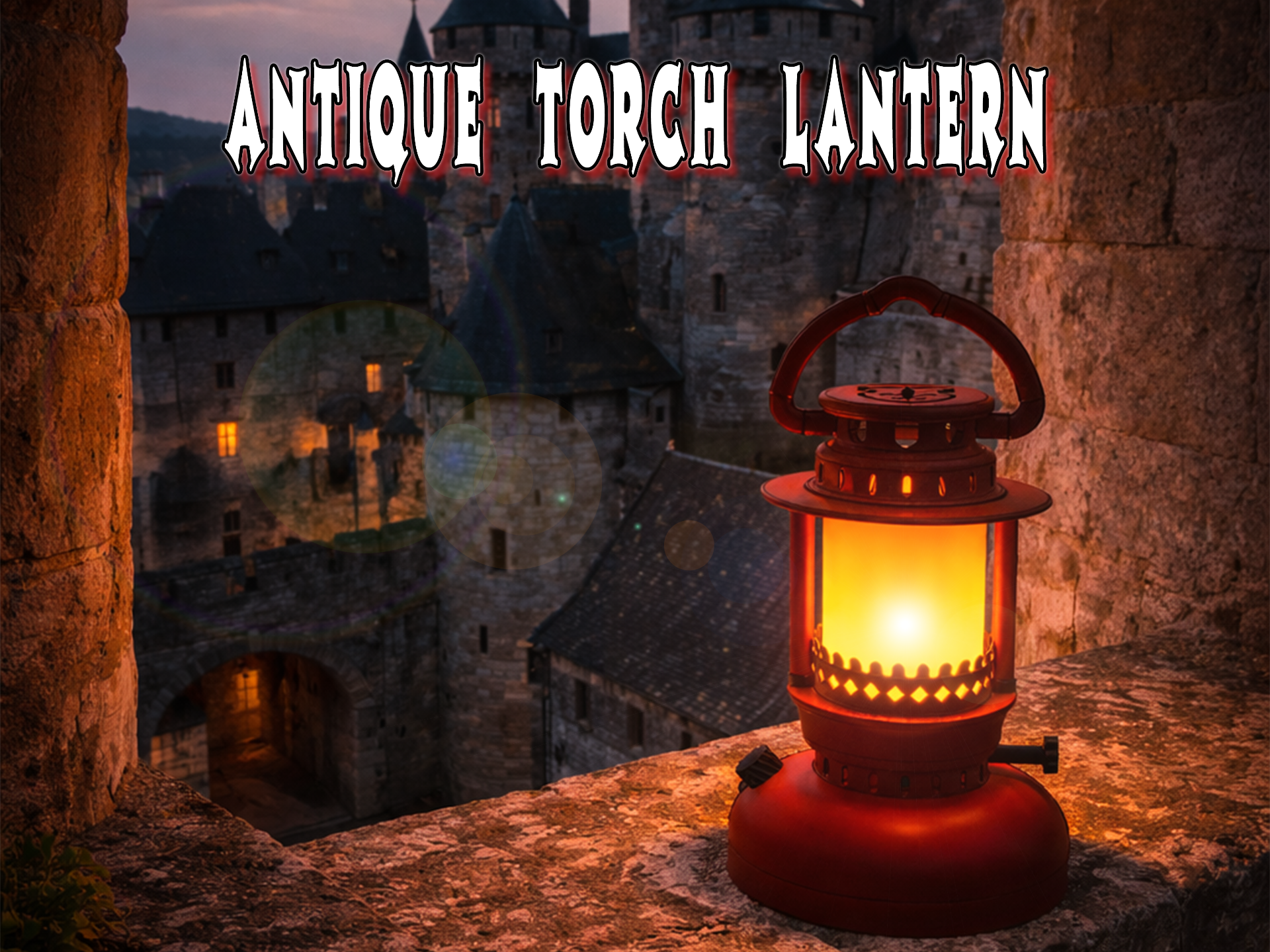 Torch with lantern inspired design