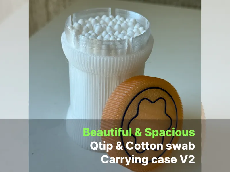 Qtip cotton swab carrying case Version 2