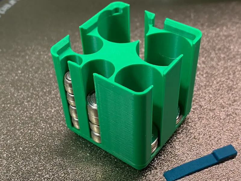Gridfinity Button Battery holder press fit