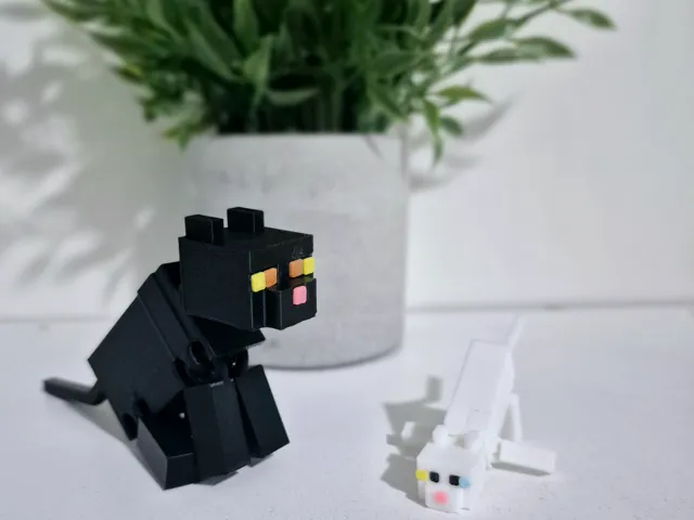 Minecraft cat inspired articulated