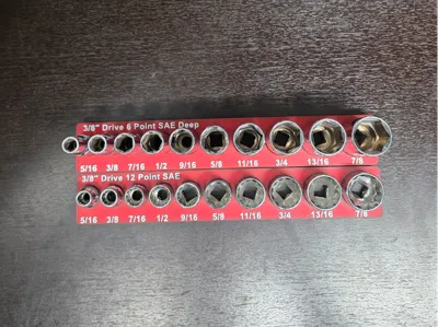 HF Quinn 3/8 socket holder SAE gridfinity