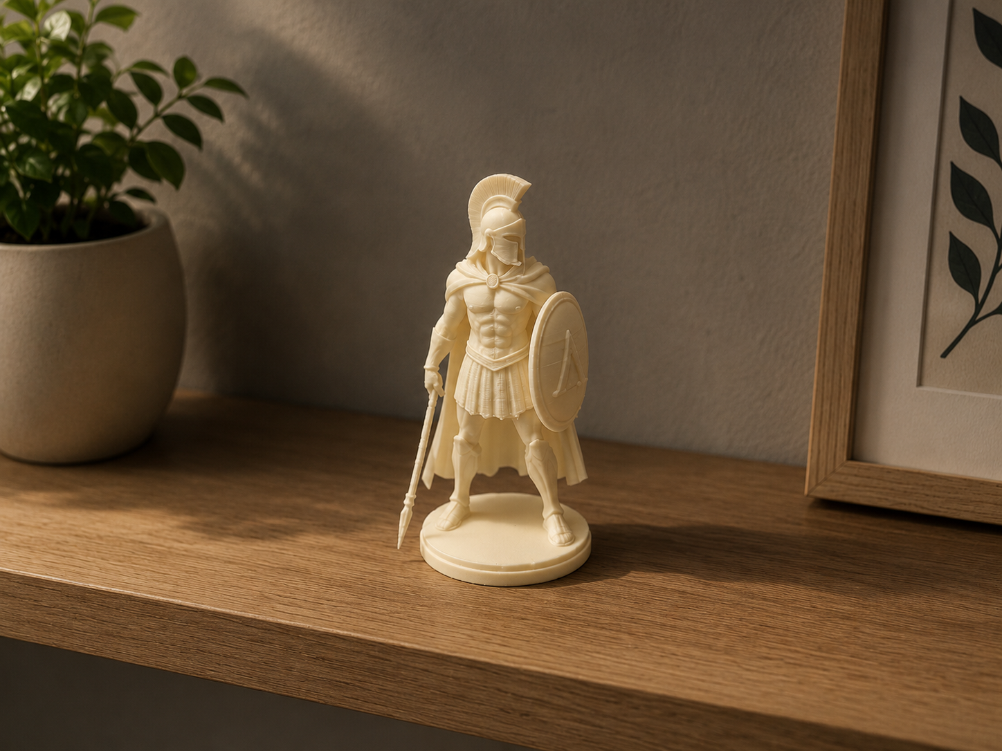 Spartan Warrior Statue–Detail Greek Soldier Figure