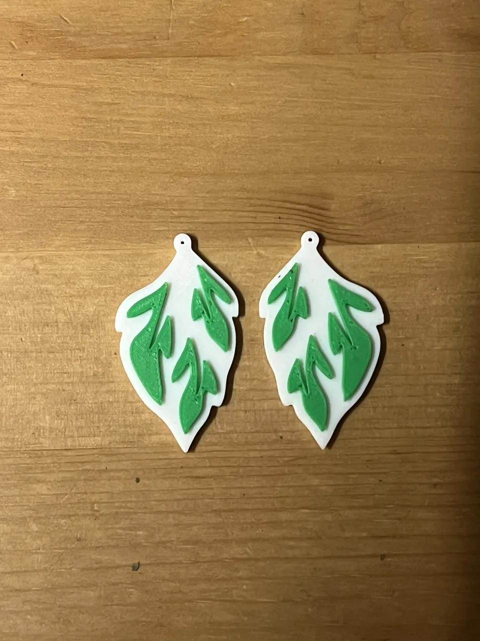 leaf earrings view 2