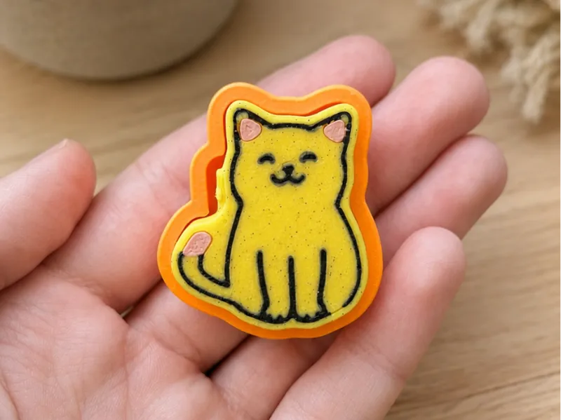 Cute Cat Clicker – 3D Printable Fidget Toy