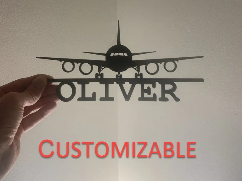 Customizable Airplane Door Sign / Wall Name Plate