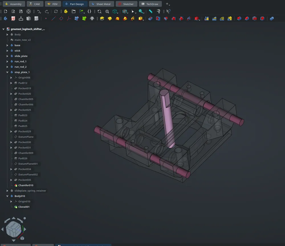Logitech shifter mod - Free 3D Print Model - MakerWorld