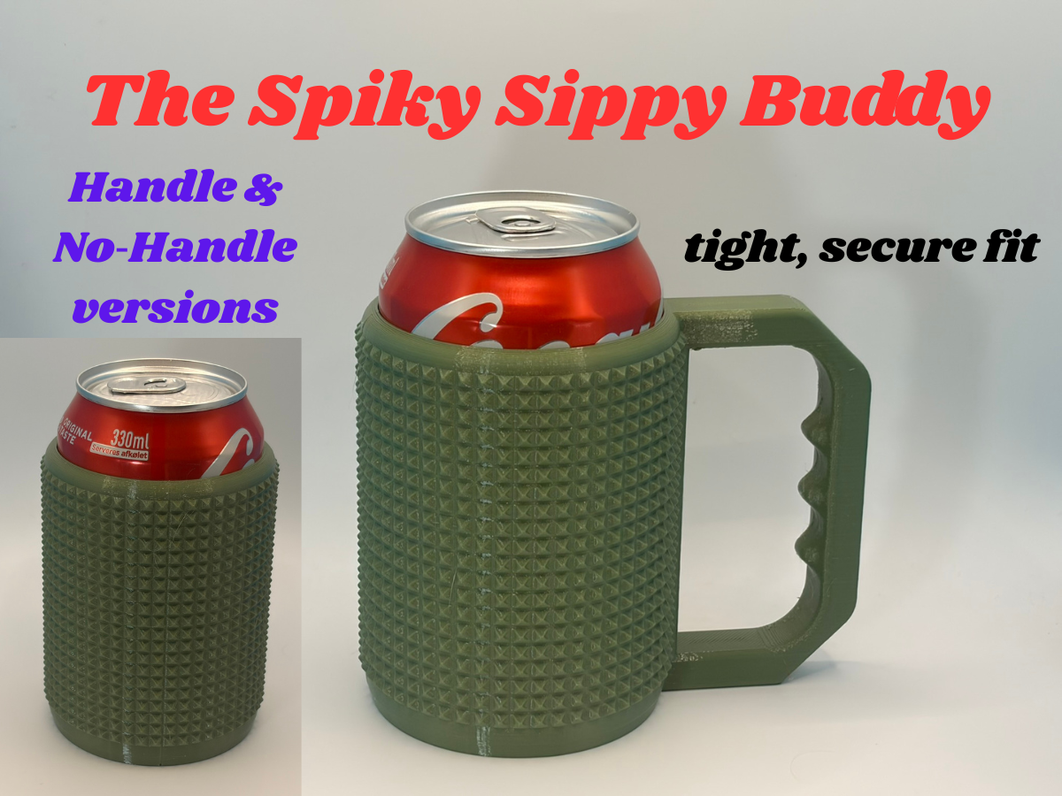 The Spiky Sippy Buddy 330ml can caddy