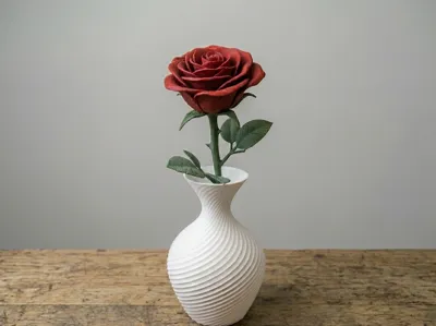 Evermore Rose with Modern Vase