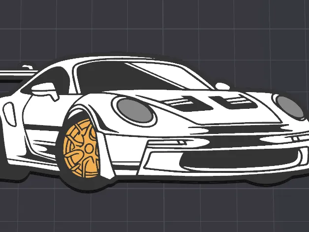 Porsche 911 gt3 rs key ring