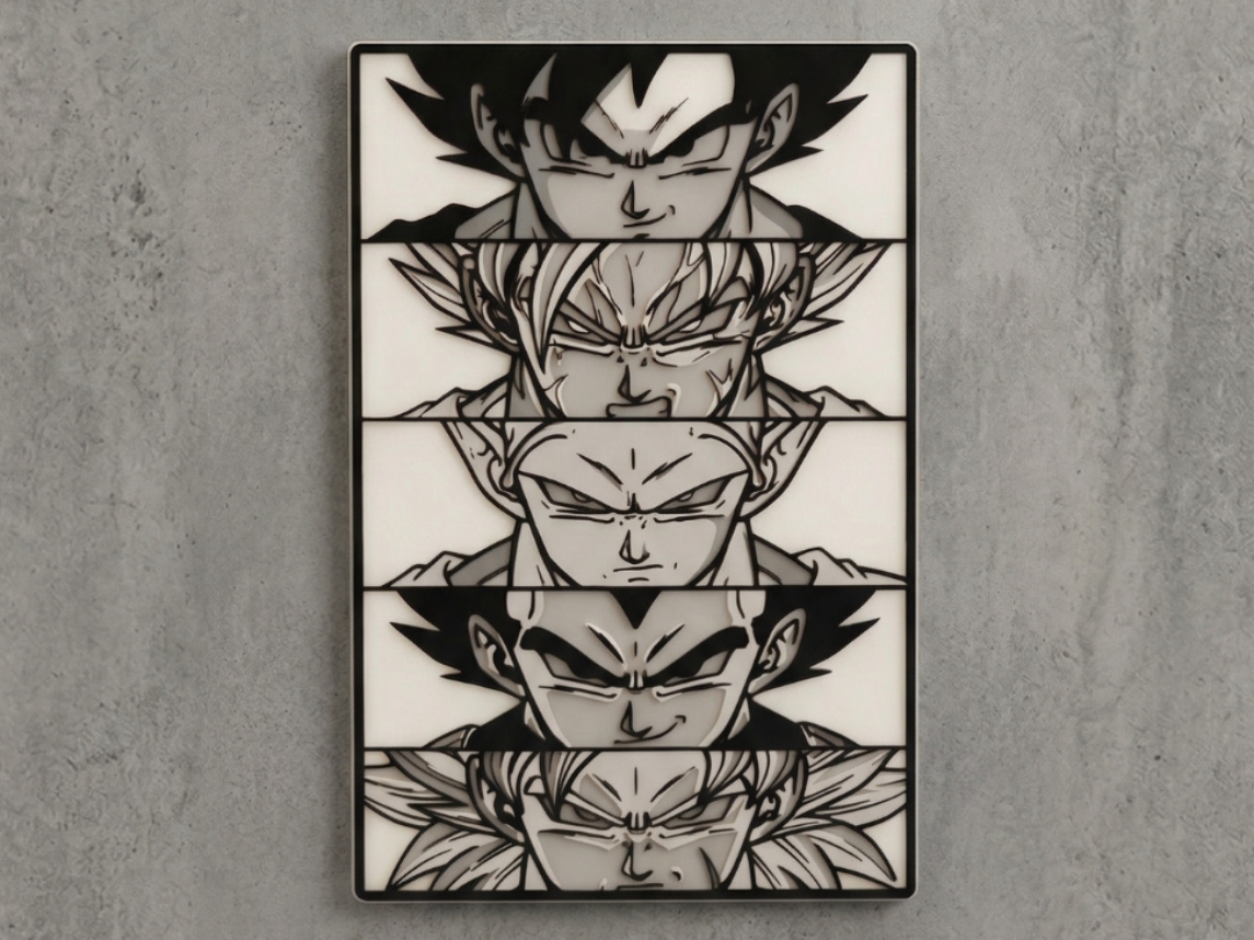 Dragon Ball Wall Art | Anime Multi Layer Frame 
