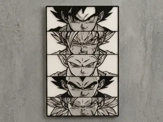 Dragon Ball Wall Art | Anime Multi Layer Frame 