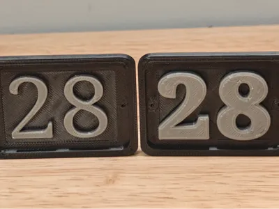 Home Plate Number 28 Multi-Color or Paintable