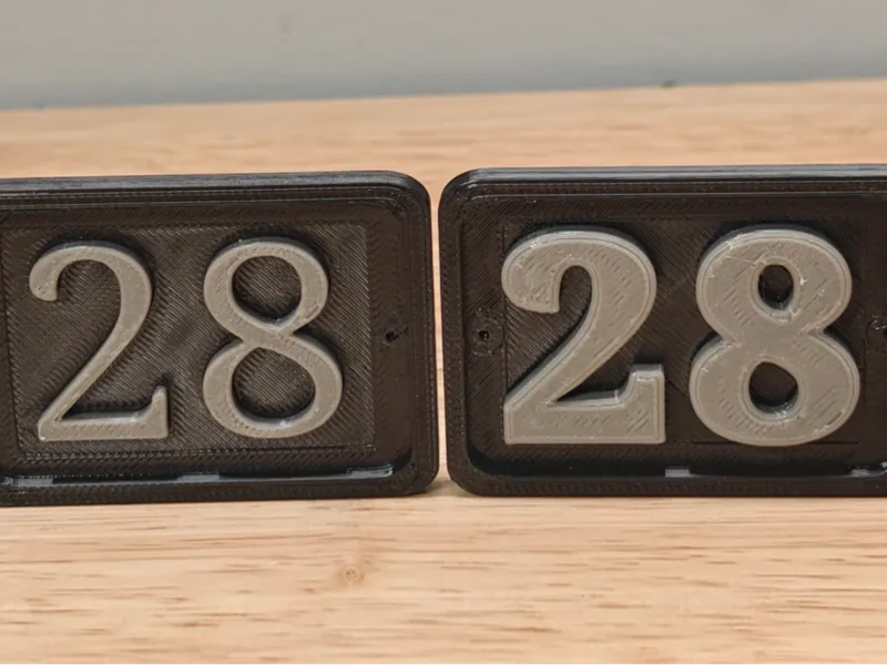 Home Plate Number 28 Multi-Color or Paintable