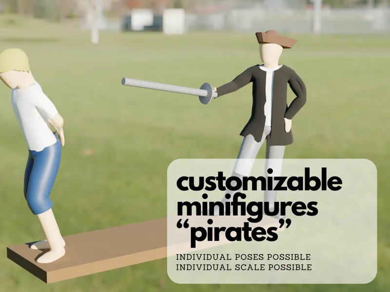 H0 Scale Minifigures "pirates"