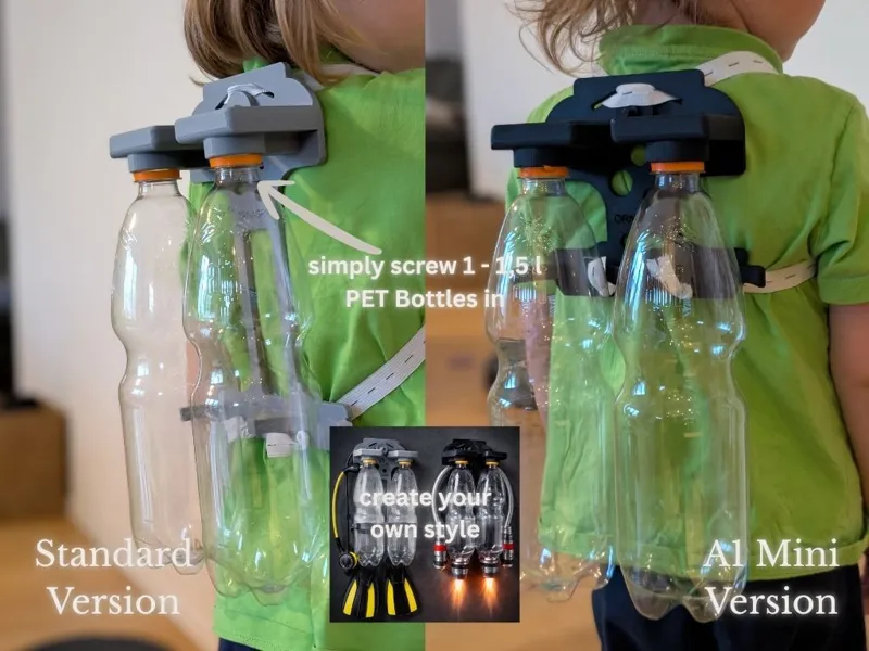 PET Bottle Costume Backpack for Scuba, Jetpack DIY