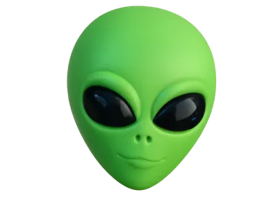 ET Head Gray New 3D Shape Keychain