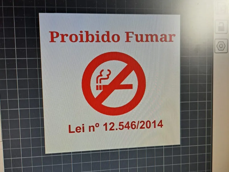 Placa Proibido Fumar - Lei nº 12.546/2014