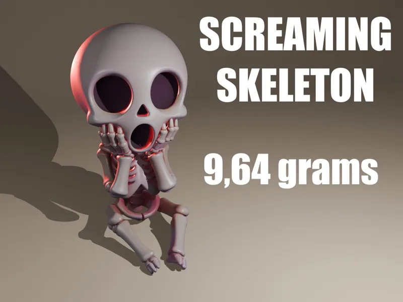 Mini Screaming skeleton
