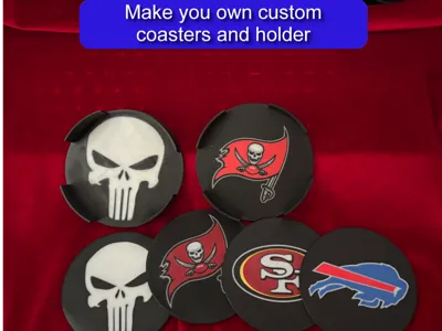 Custom Coaster Blanks with Stackable Holders