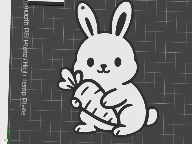 rabbit with carrot keychain