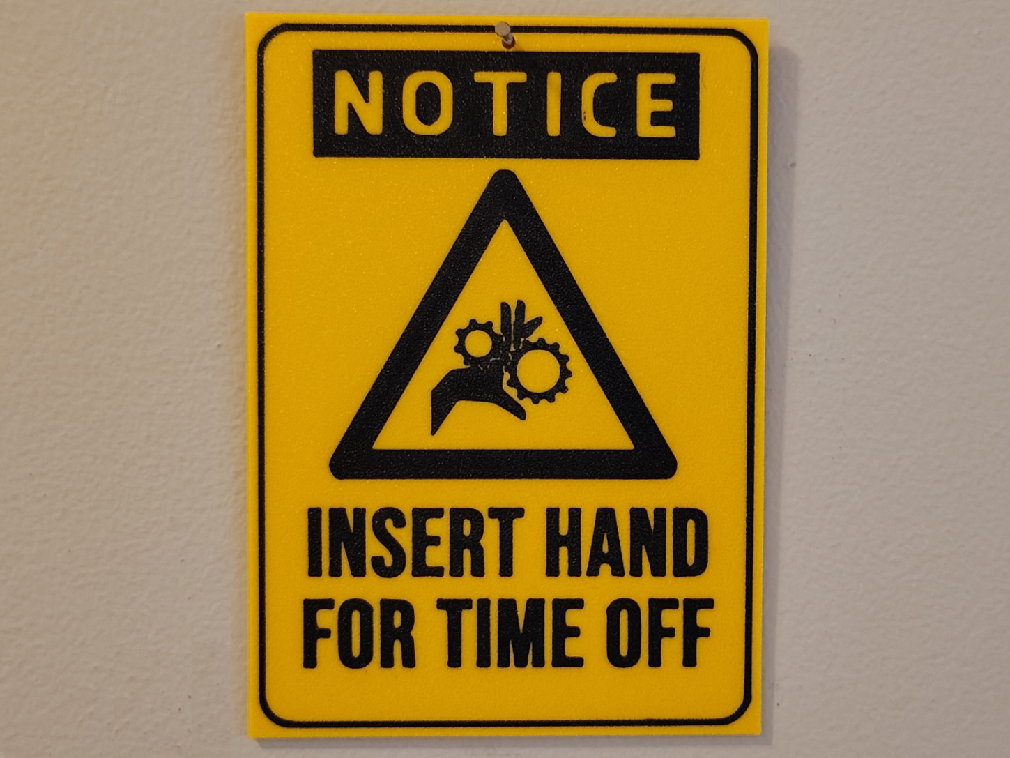 Hand Warning Sign with opt Stand (AMS n No AMS)