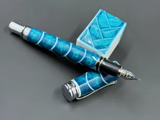 Herringbone Resin Casting Pen Blank