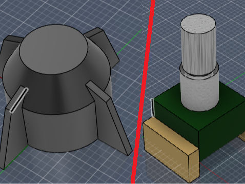 rotary encoder 3d model & rotary encoder knob