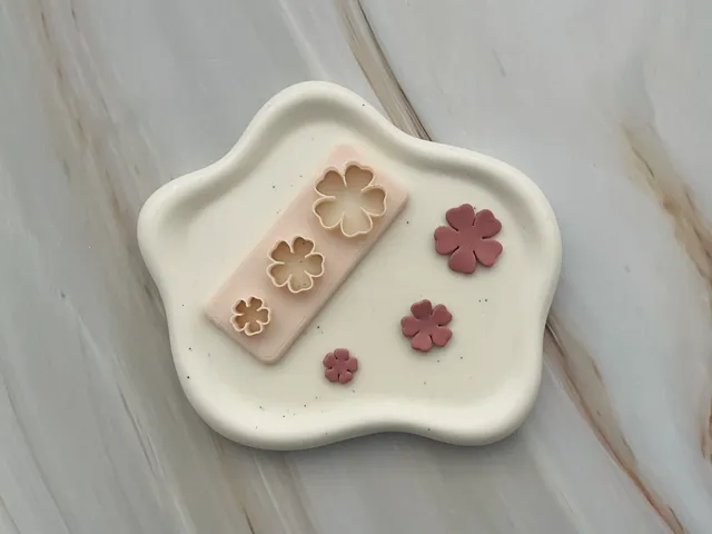 Flower Petals Polymer Clay Earrings Cutter