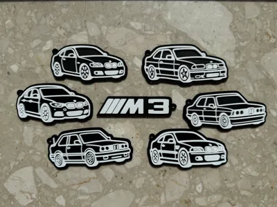 All BMW 3 Series Keychain Collection