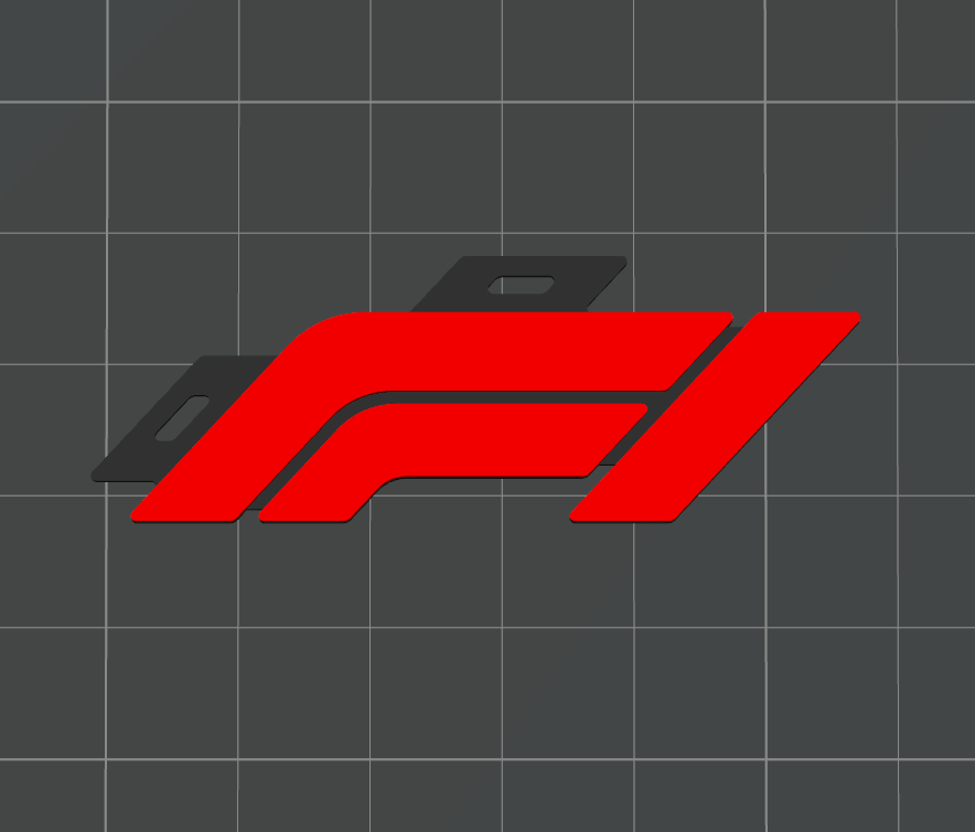 Miniatura 2 do modelo 3D Customizable F1 Keychain