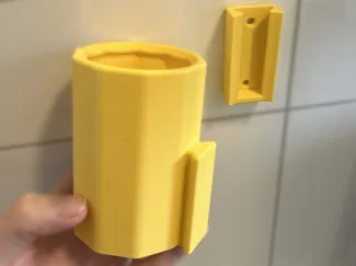 Zahnputzbecher mit Wandhalterung
