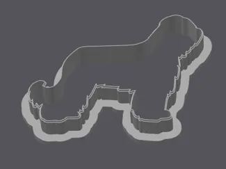 Briard (Berger de Brie) Cookie Cutter (10cm)