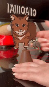 The Spinning cat Ethel- "OIIAOIIIAI" cake topper