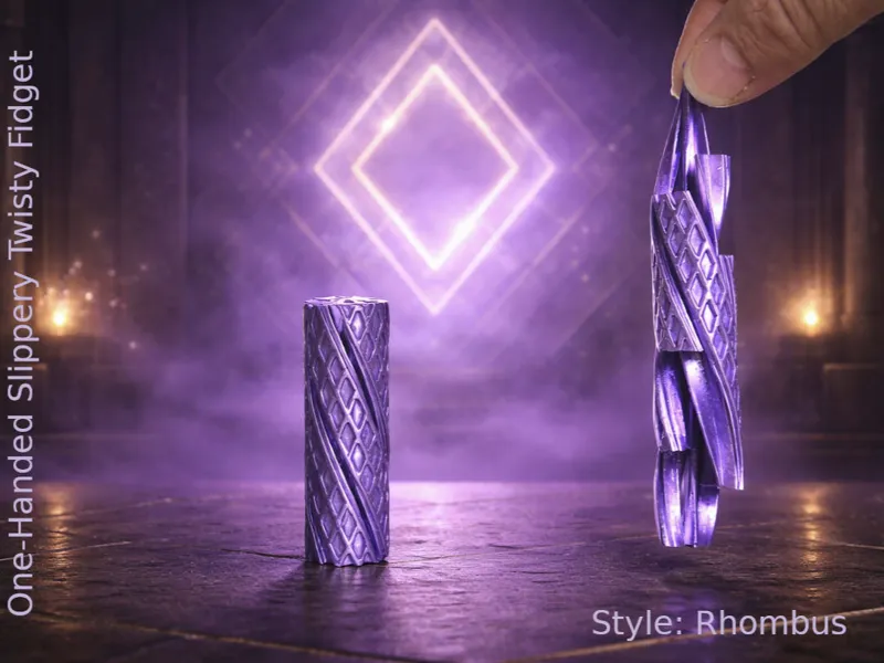 One-Handed Slippery Twisty Fidget, Style: Rhombus