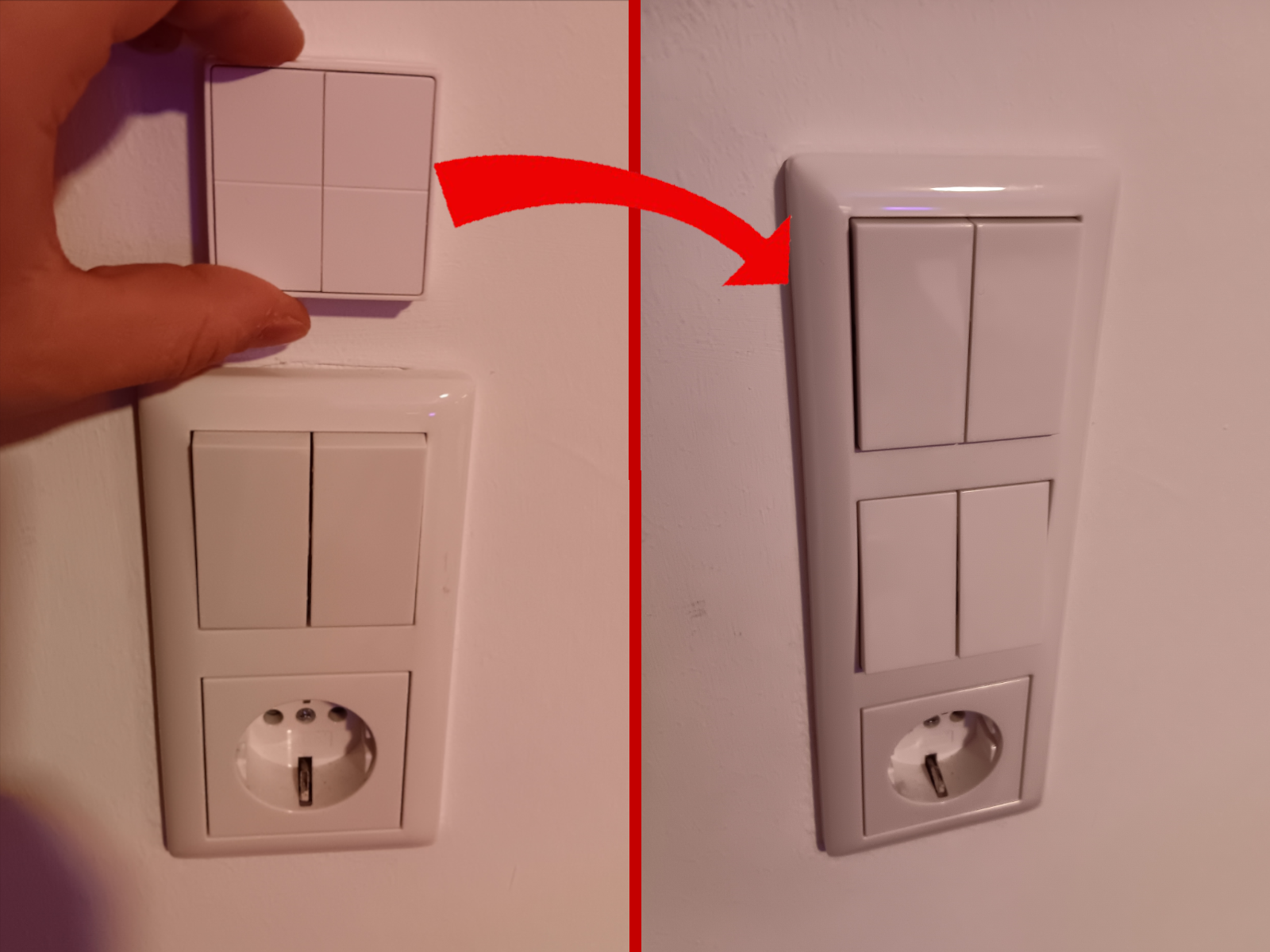 Shelly Wall Switch - Gira Adapter