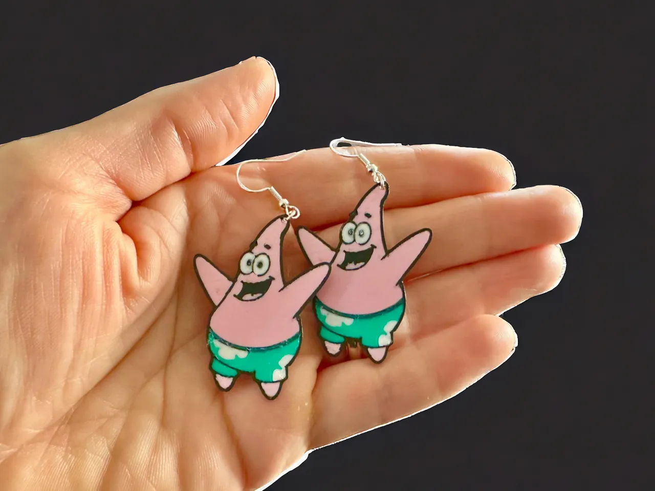 Patrick earrings - Spongebob view 2