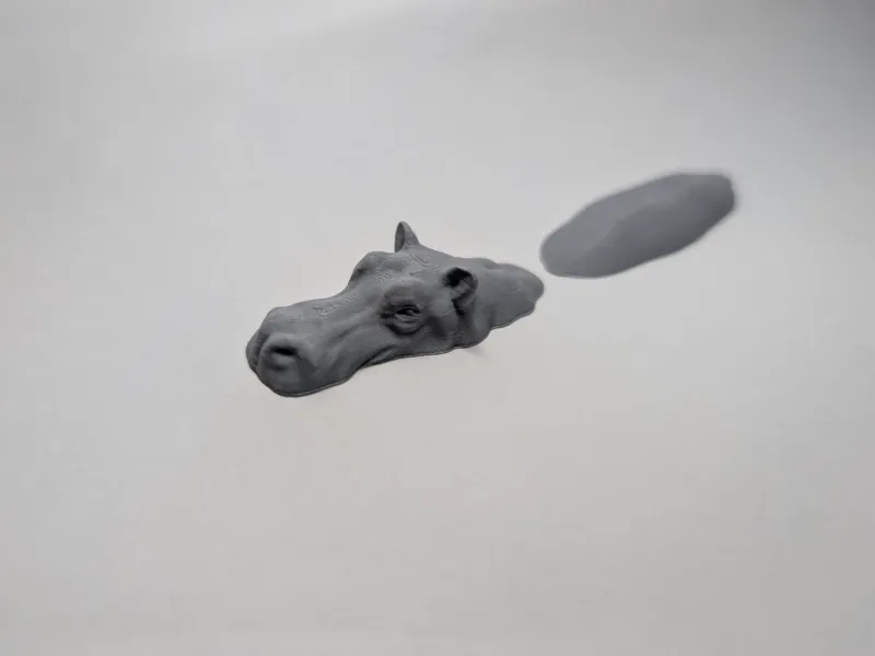 Floating hippo