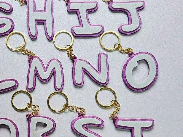 Letter N keychain