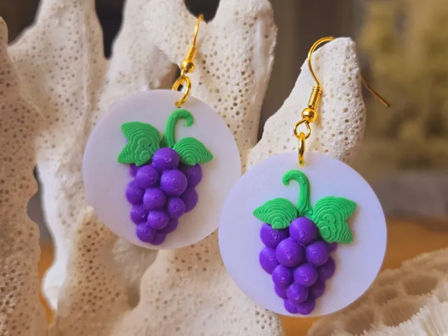 Boucles d'oreilles “Raisins”