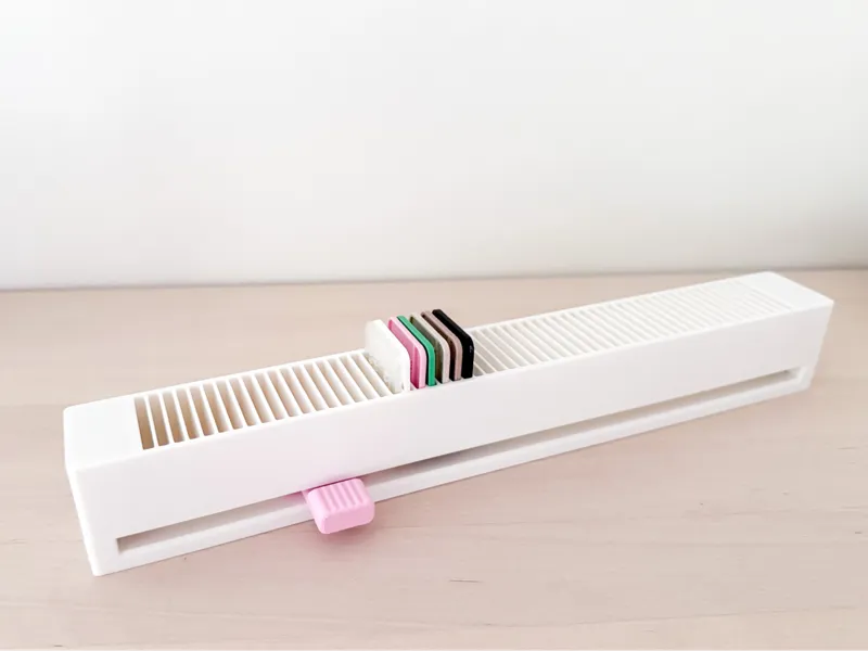 Sliding Test Tile Holder for Filament Swatches