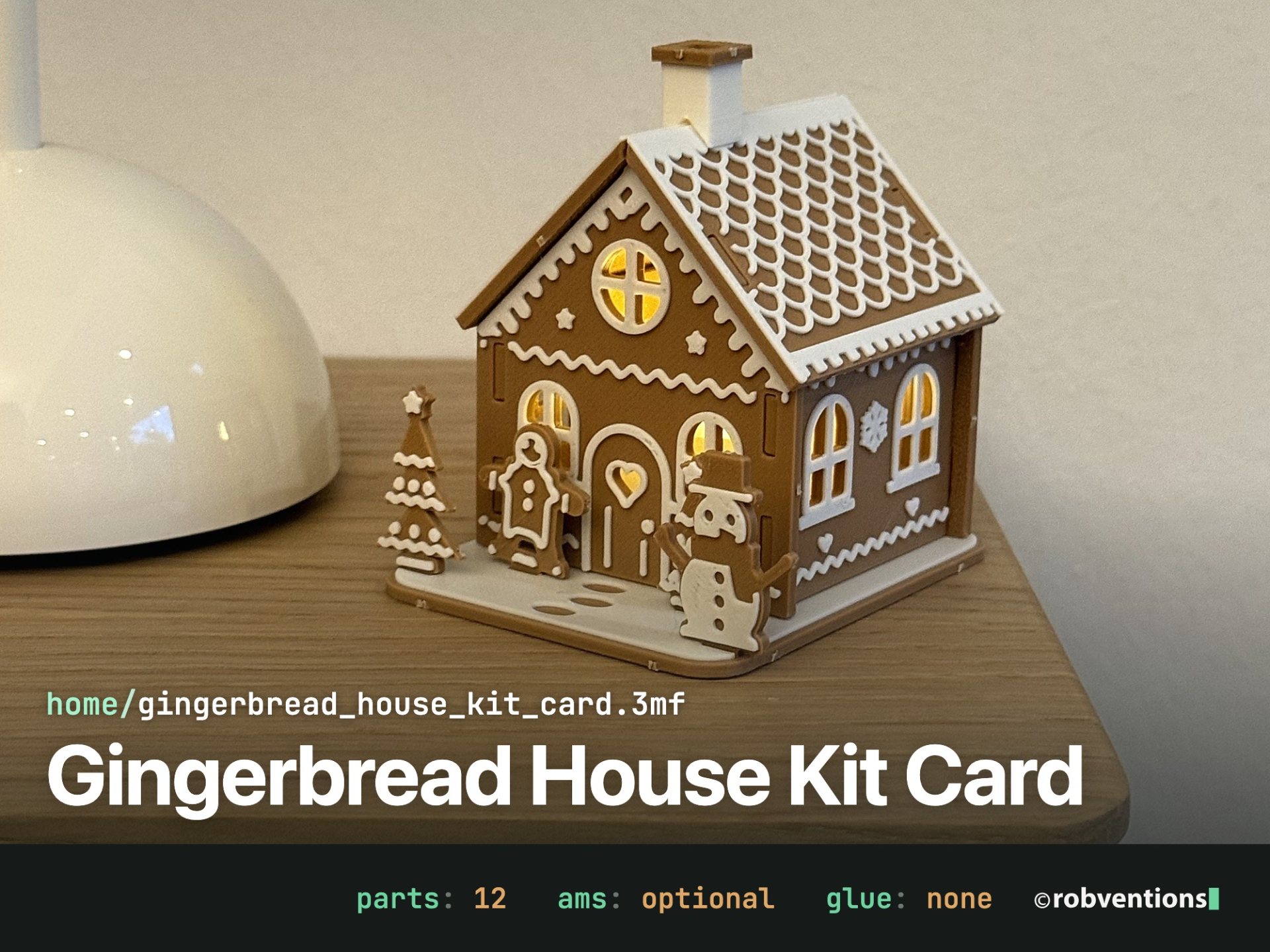 Gingerbread House Kit Card - 1