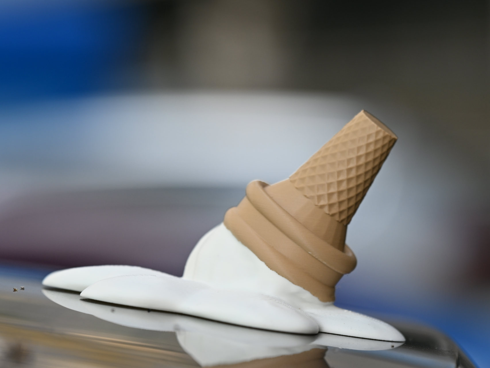 Miniatura 2 do modelo 3D 融化的冰激凌（车尾、车顶摆件）