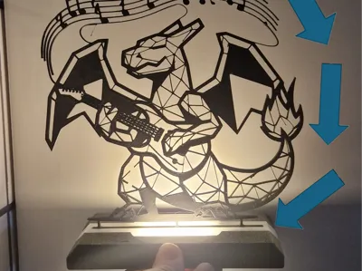 Light display stand – line art *3DPirntWolf