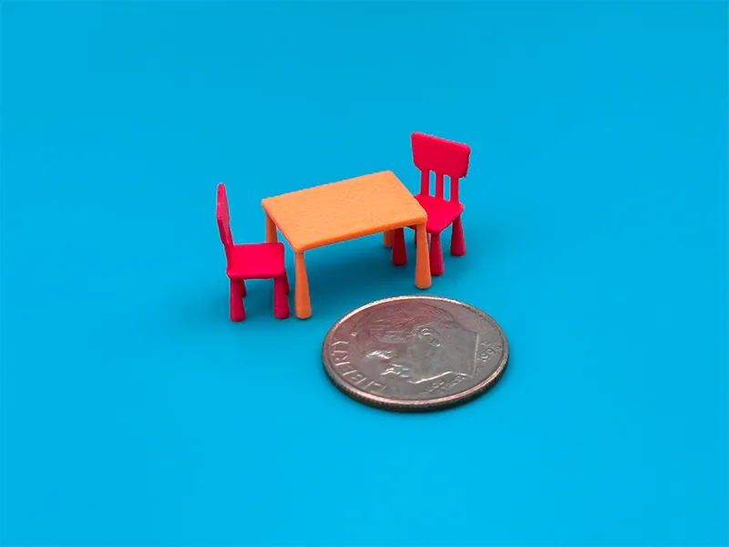 Miniature Doll furniture replica Tale and Chair 