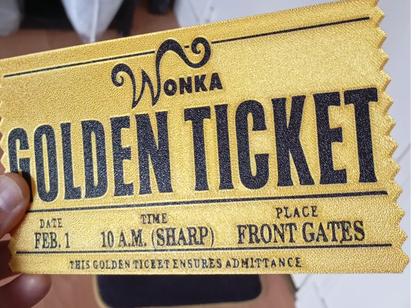 Ticket d'or de Willy Wonka 
