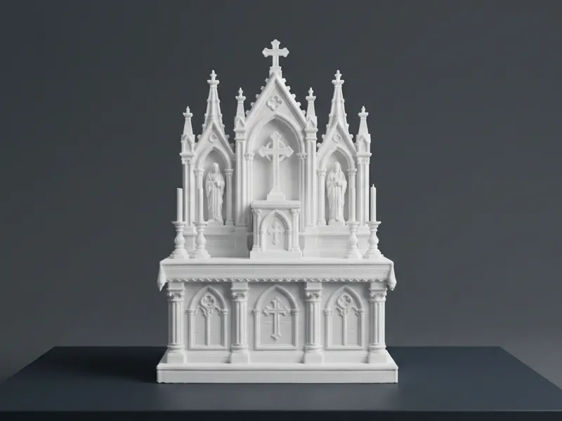 Gothic Cathedral Altar Miniature
