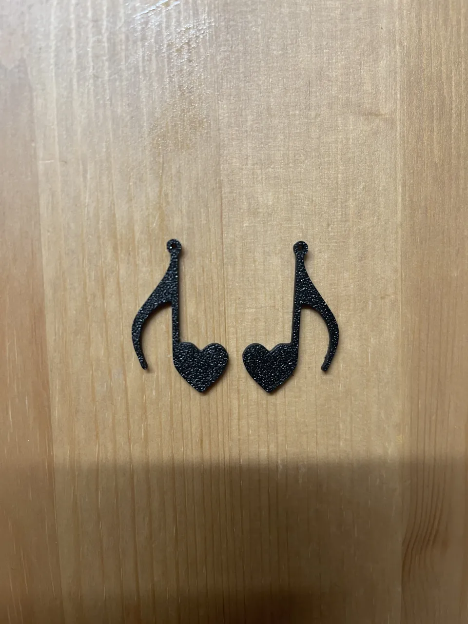 Heart Music Note Earrings view 2