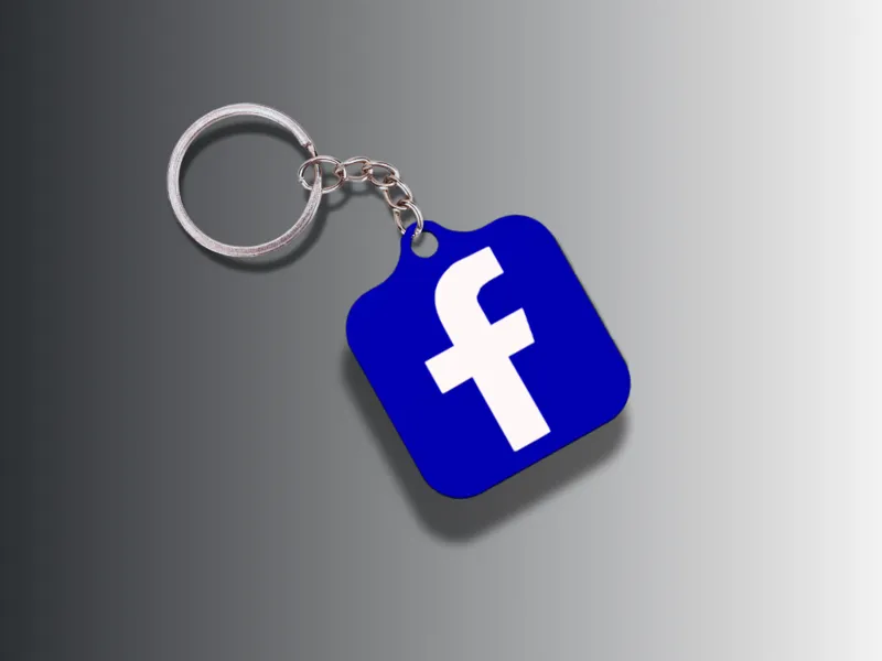 NFC Keychain with Facebook Logo