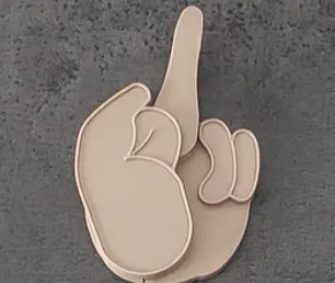 F**k off, funny middle finger badge,fridge magnet!
